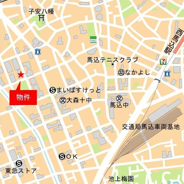 コスモリード西馬込の地図