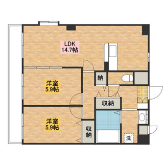 【間取り】 | リバーサイド天神