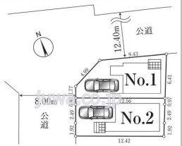 【新築分譲住宅】新座市北野第6の区画図