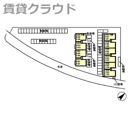 サニーリヴ Bの区画図