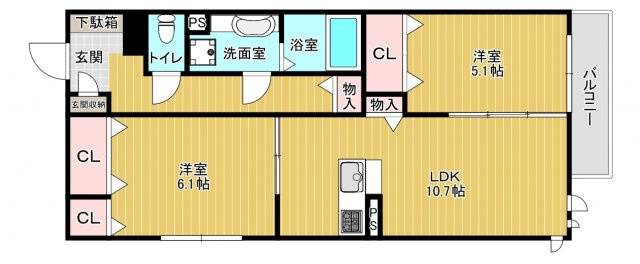 エムライズ材木町の間取り