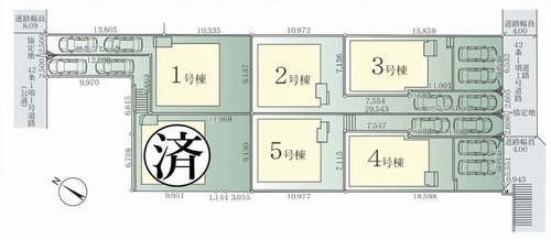 【区画図】 | 【仲介手数料０円】相模原市南区相武台3期　新築一戸建て　全6棟 | 相模原市南区相武台3期　新築一戸建て　全6棟