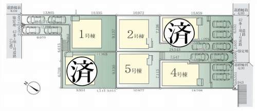 【区画図】 | 【仲介手数料０円】相模原市南区相武台3期　新築一戸建て　全6棟 | 相模原市南区相武台3期　新築一戸建て　全6棟