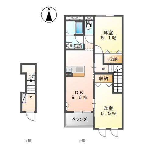 Ｃａｌｍ－Ｅ（カーム　イースト）の間取り