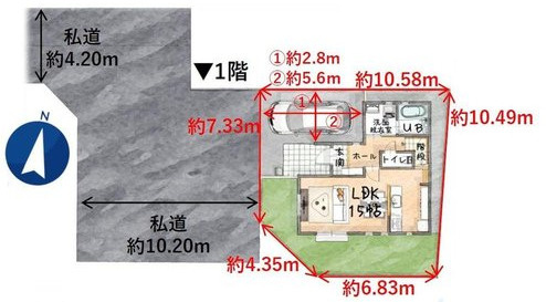 小手指元町16期　新築戸建て　おうちガーデンの区画図