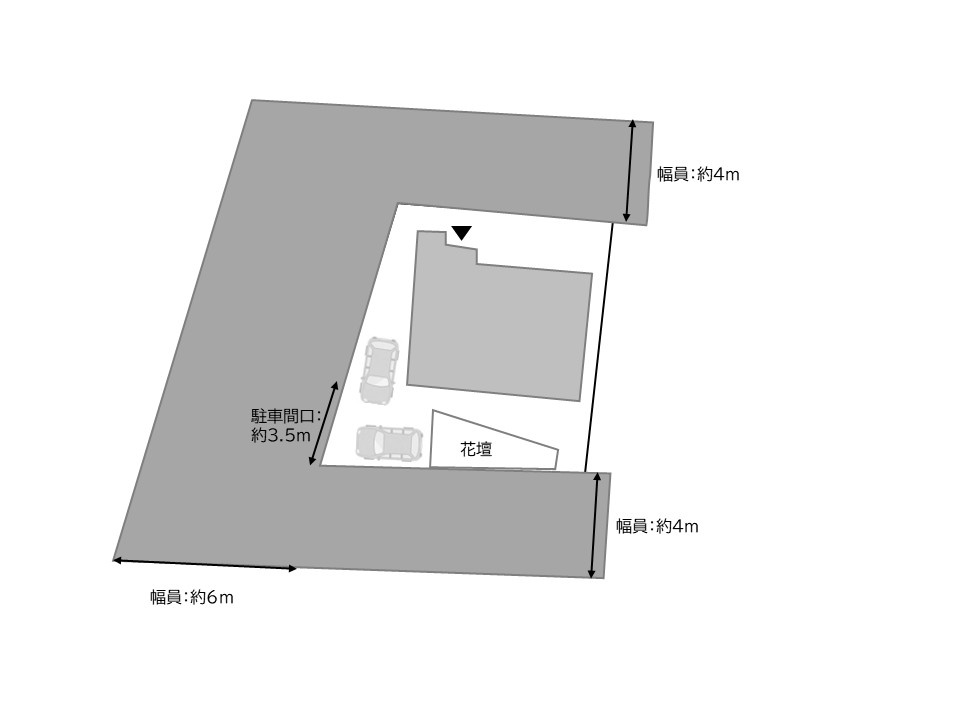 福知山市字天田中古戸建ての区画図