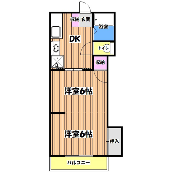 【間取り】 | ハイツ江添A