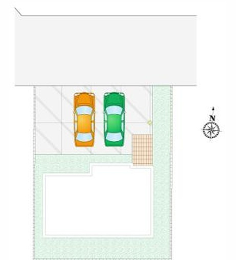坂東市辺田　全3邸の区画図|配置図