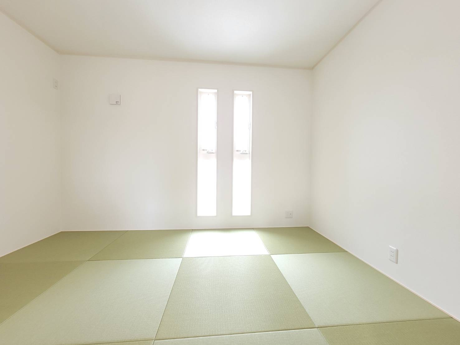 坂東市辺田　全3邸の和室|〇3号棟　和室　6帖〇
急な来客やお泊りに来られた方へのお部屋としても使えます。
2025年10月撮影