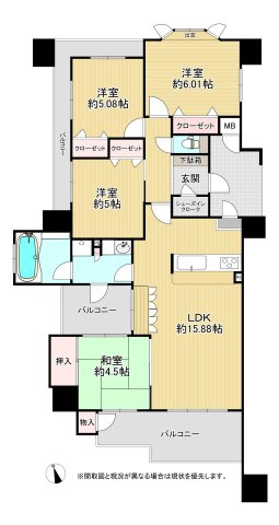 リヴィエール東小倉（B-15）の間取り