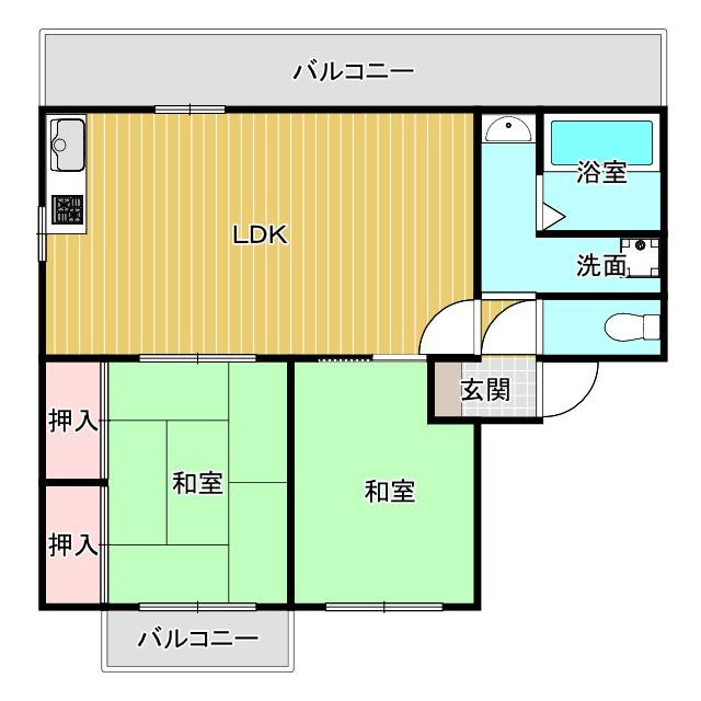 富士ハイツの間取り
