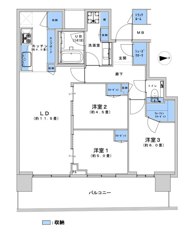 パークタワー晴海の間取り