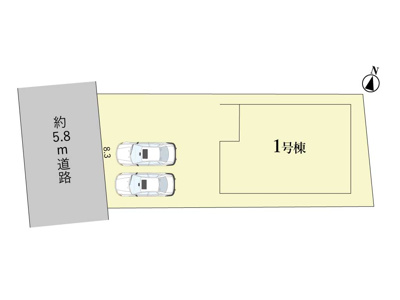 【区画図】 | 鈴鹿市自由ヶ丘1丁目《1号棟》 | 駐車スペース2台