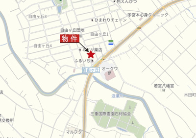 【地図】 | 鈴鹿市自由ヶ丘1丁目《1号棟》 | 広域Map