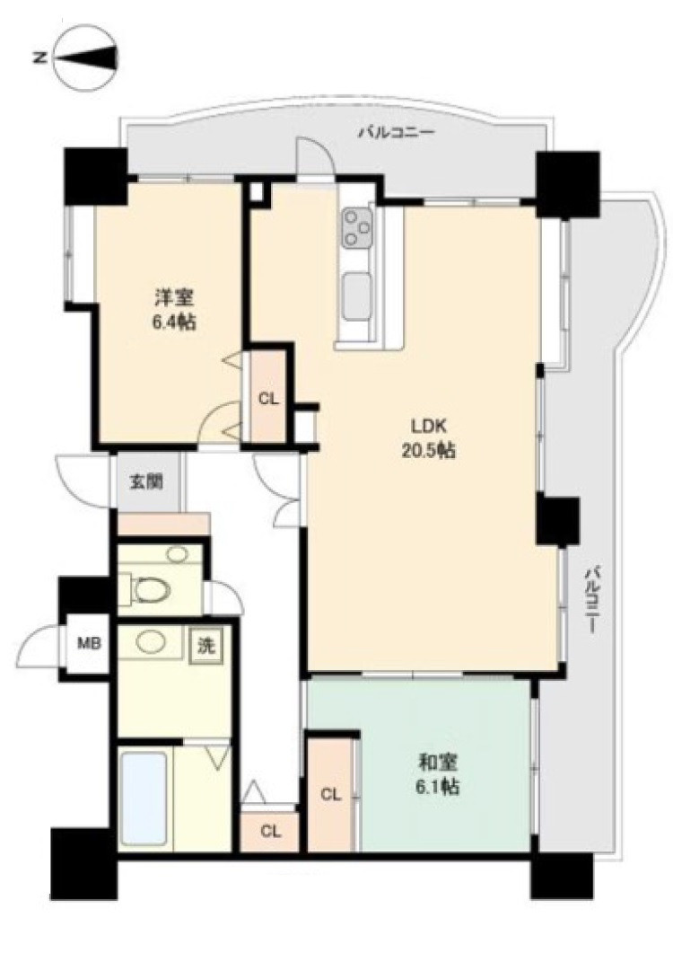 アイレスト古市駅前(JS)の間取り