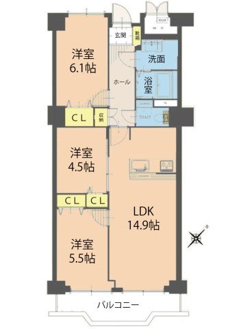 ライオンズマンション己斐本町の間取り