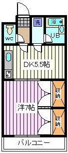 戸田市川岸３丁目の賃貸マンションの間取り