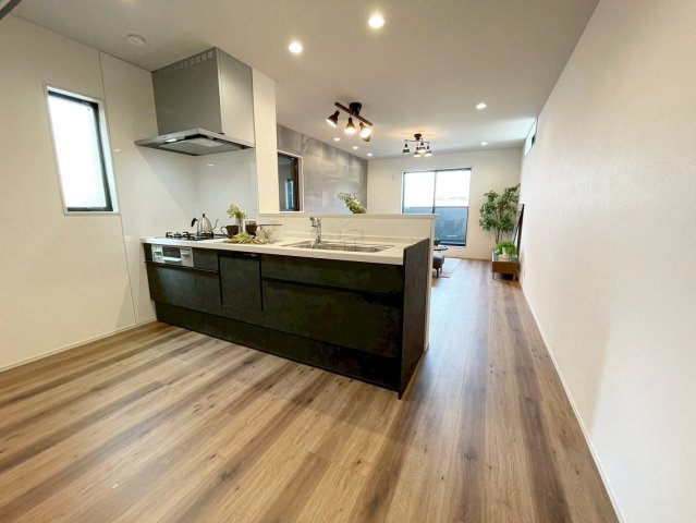 大道南1 新築戸建のキッチン|コンパクトなキッチンで掃除もラクラク