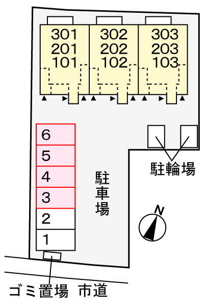 ソレイユ（中筋７丁目）の区画図