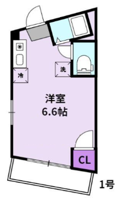 グランジュテ矢取の間取り|１Rの間取りです