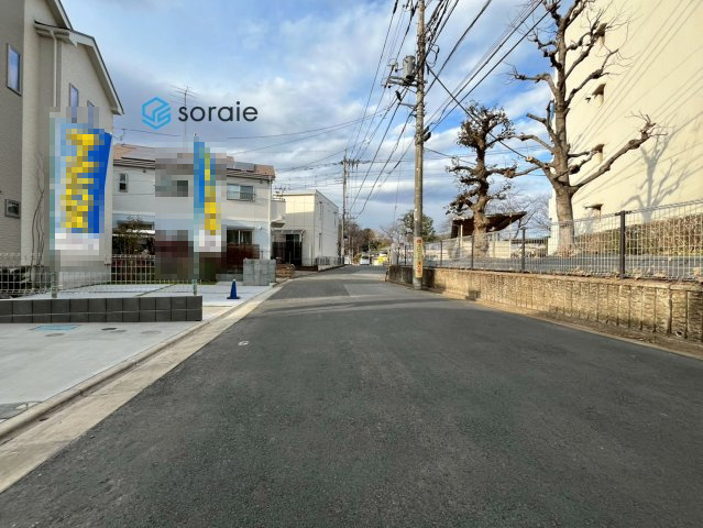 所沢市東所沢3丁目　新築戸建　ハートフルタウンの前面道路含む現地写真|令和8年2月2日撮影。