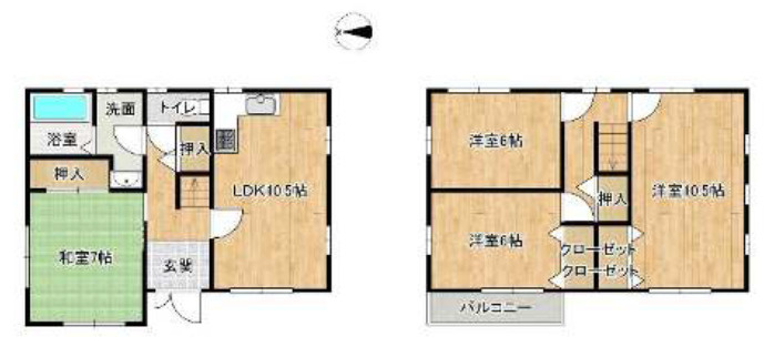 加古川市神野町石守　中古戸建の間取り|4LDKです。