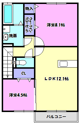 アモールⅡCの間取り