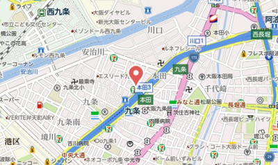 【地図】 | プレサンス九条グランテリーヴ