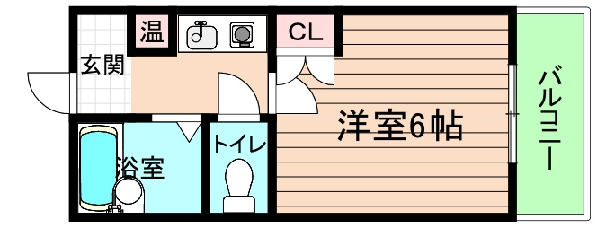 大阪市城東区今福西３丁目の賃貸マンションの間取り