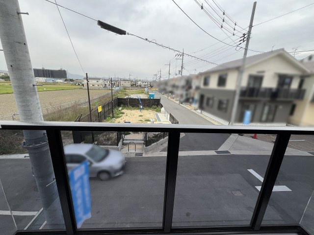 【中古戸建】京都市伏見区久我御旅町「長岡京駅」3LDKの展望|２階リビング北側バルコニーからの風景