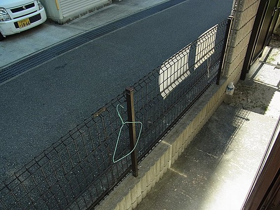 ハイツ中山手のバルコニー