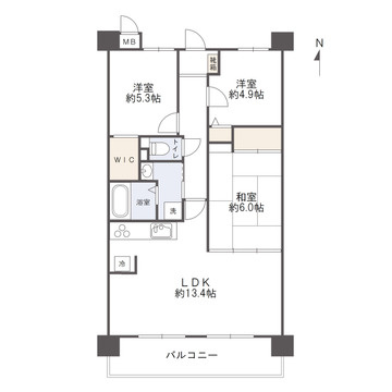 ヴォルフスガルテン熊本南B棟の間取り