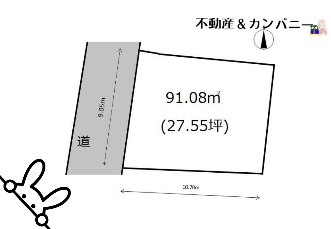 松山市中村５丁目の売地の土地図