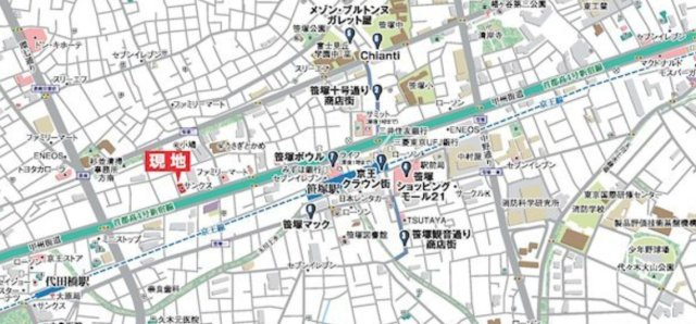 レジディア笹塚llの地図