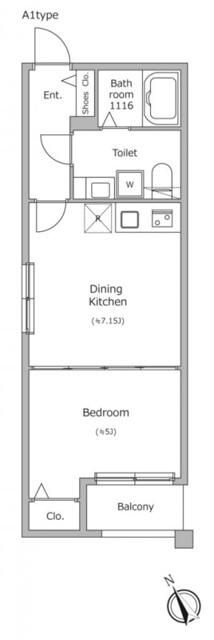 ラクラス四谷三丁目の間取り