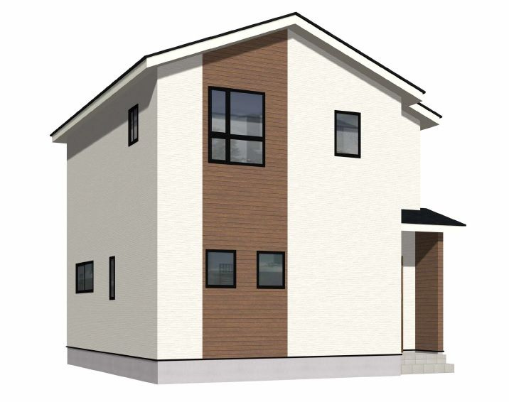 福岡市西区野方3丁目　新築戸建の外観パース|外観パースです