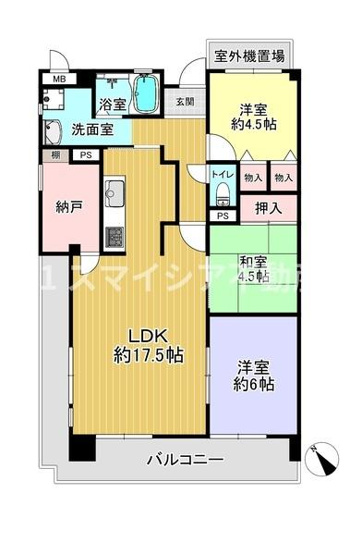 【間取り】 | 香里ヶ丘ビューハイツS棟