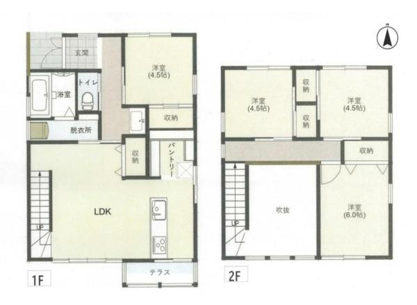 下津町中　中古戸建の間取り