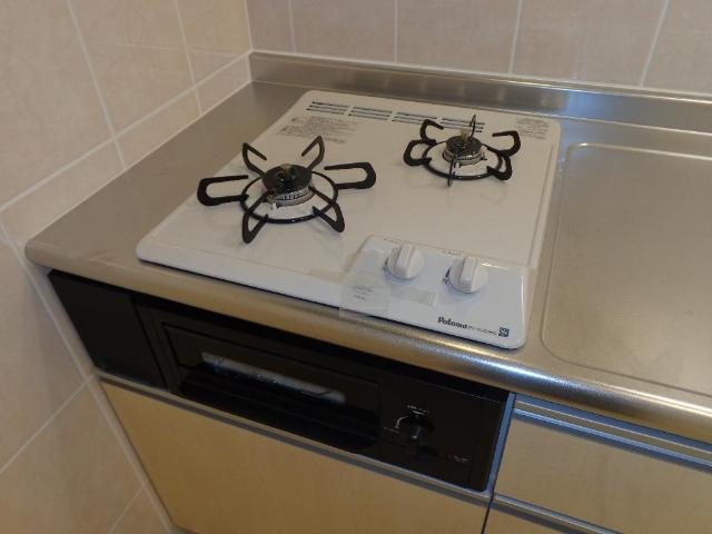 ベル　ウッドⅢのキッチン|ガスコンロ