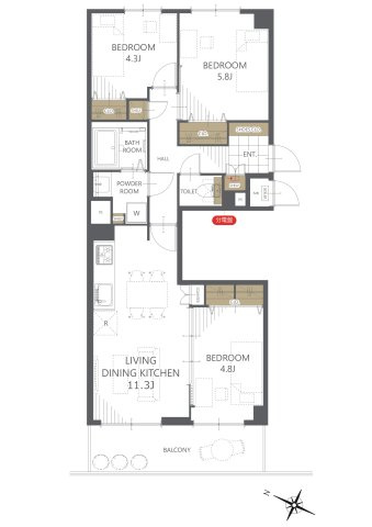 【間取り】コスモ川崎スクエア 