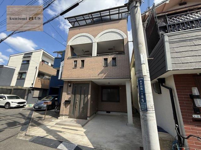 東大阪市高井田西1丁目の前面道路含む現地写真