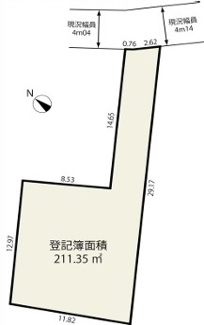 【土地図】 | 川越市寺尾　建築条件なし売地　東武東上線『新河岸駅』徒歩12分　【高階小学区】