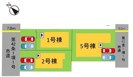 東区三苫２丁目６期　５号棟の区画図