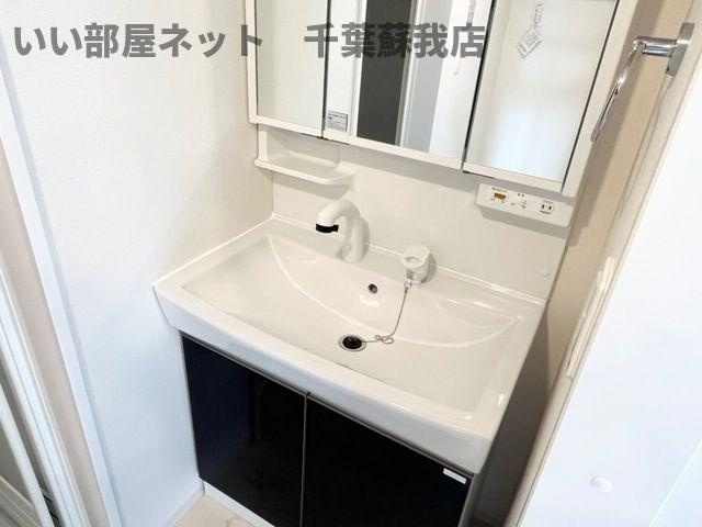 （仮称）市原市市原新築アパートの洗面所|スペースが確保できる洗面所です