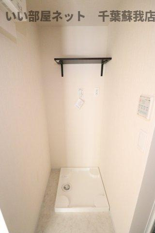 （仮称）市原市市原新築アパートの洗面所|脱衣スペースもあります