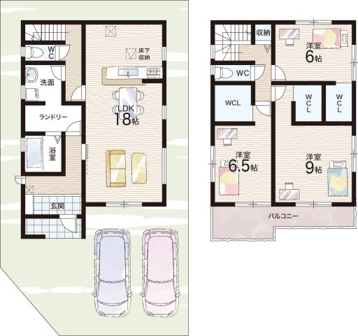 姫路市大津区西土井　新築一戸建ての間取り|1号地