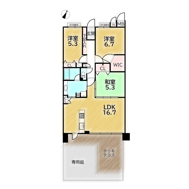 ローレルコート今出川の間取り