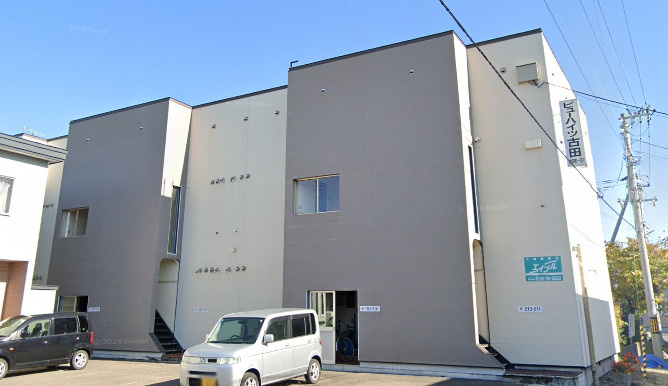 北海道帯広市　二棟一括アパートの外観