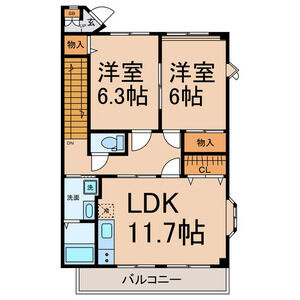 ハイステージ　リバーサイドの間取り