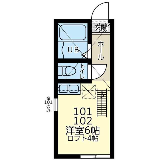横浜市鶴見区上の宮２丁目のアパートの間取り